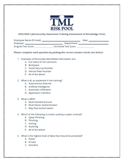 test and answer key image